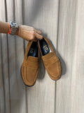 Mocassins camelle en Daim